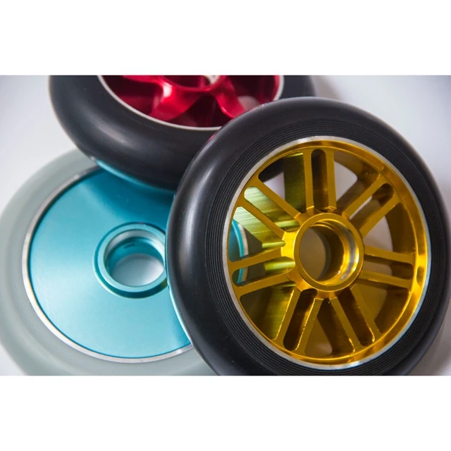 Оптовая цена, колеса из искусственной кожи для трюковых скутеров с металлическим сердечником 100 мм или 110 мм