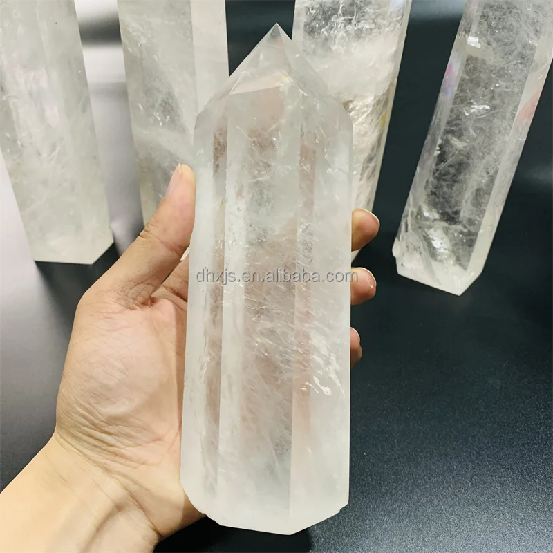 Wholesale price healing energy lucky big size clear quartz point obelisk crystal tower