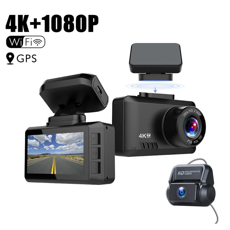Car Black Box 1080p Gps Car Camera Dual Wifi Dashcam 4k Dash Cam Car Reversing Aid Dash Cam Front And Rear 4k
