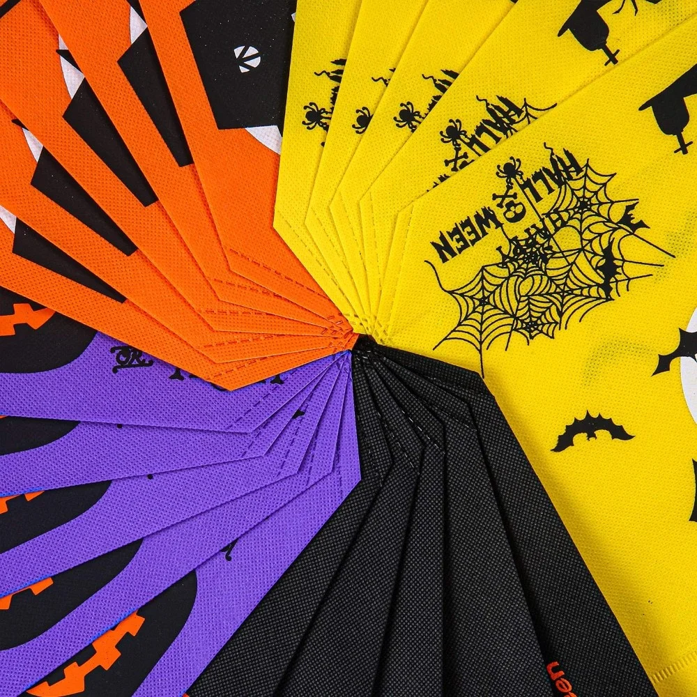 Halloween Party Goody Favors custom logo Trick or Treat Non-woven Gift tote Bags