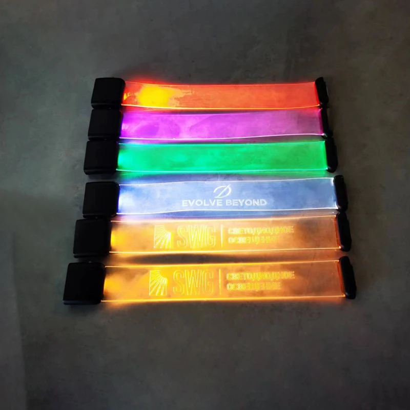 custom led lighting bracelet with magnetic led party bracelet wristband for event and concert
