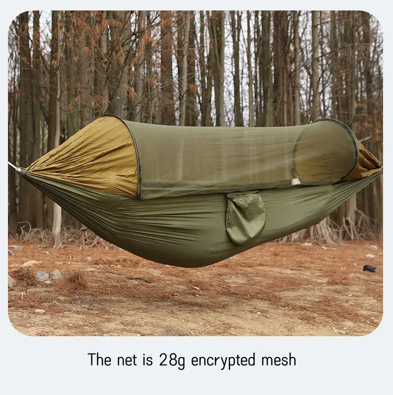 MINGCHAN Best Quality Tear Resistant Double Person Parachute Hammock With High Density Mosquito Net
