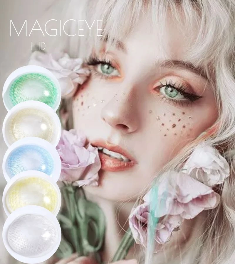 Realkoko Natural 13 Color Hazel Yearly Eye Contacts Colored Prescription Contact Lenses