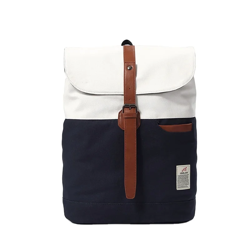 Классический модный простой удобный простой холщовый рюкзак высокого качества, новый дизайн на заказ, школьный рюкзак контрастных цветов для подростков