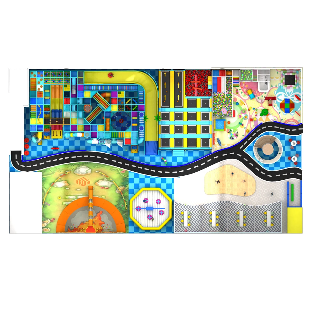 Free Design Amusement Parks Premium Soft Play Equipment Big Size Kids Indoor Playground With Indoor Trampoline