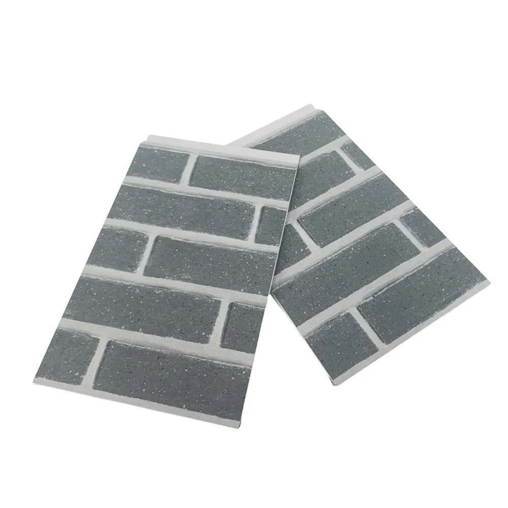 Polyurethane PU foam panel exterior decorative siding faux brick metal wall panel