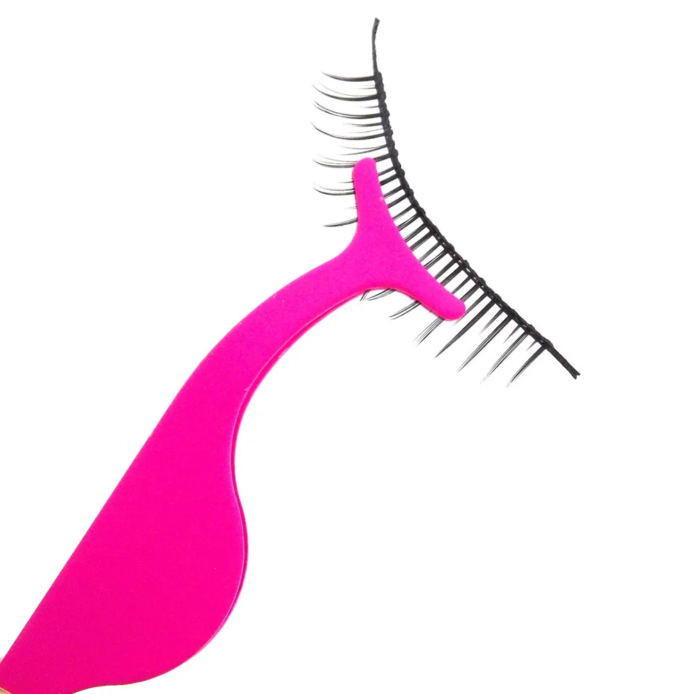 False Eyelash Tweezers Fake Eye Lash Applicator Eyelash Extension Curler Nipper Auxiliary Clip Clamp Makeup Forceps Tools
