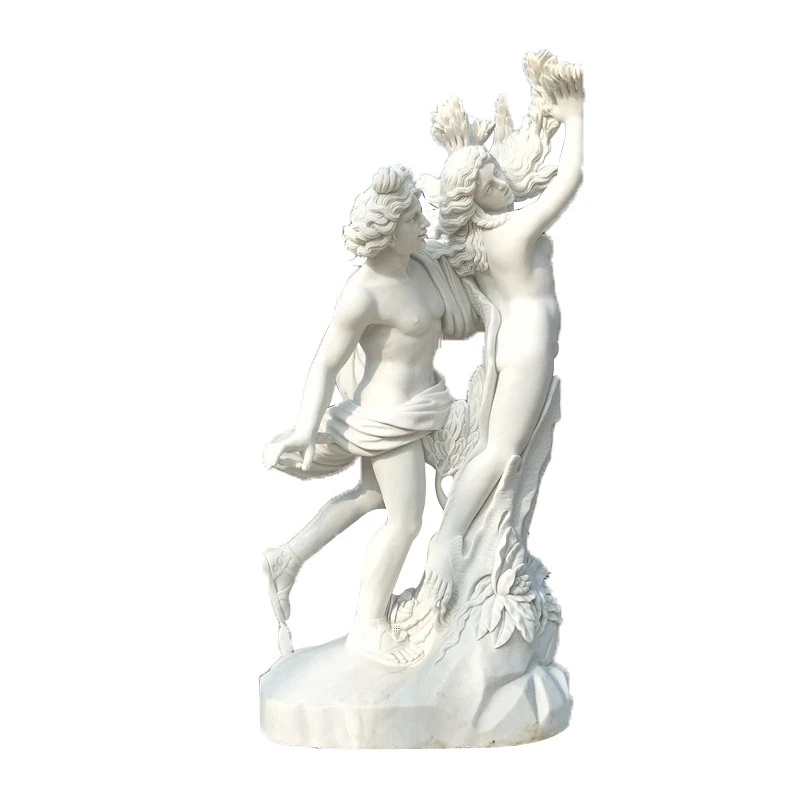 Hand carved polish Natural European Apollo Daphne Statue