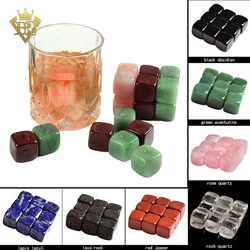 Colorful Semi Precious Whiskey Rocks Reusable Whisky Stones