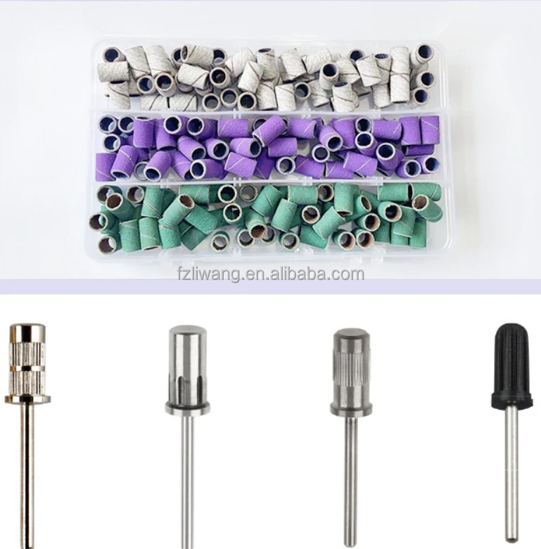 High Quality Sanding Bands For Electric Manicure Machine 240#/180/120/80 Grit Nail Drill Grinding Bit Files Pedicure Tool Set