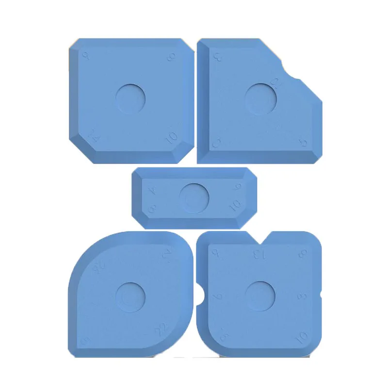 5 pieces silicone sealant profiler putty knife blue sealant spatulas caulking scrapers