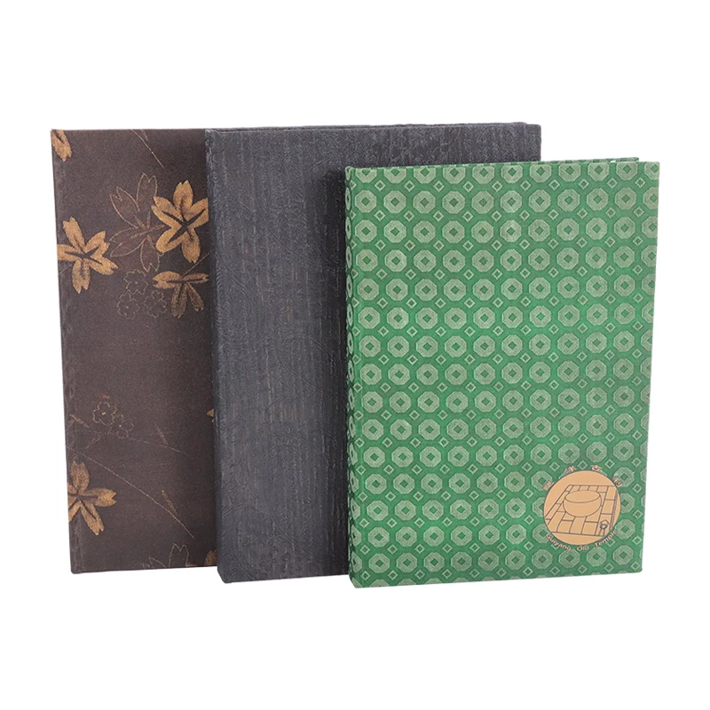 Chinese style A4 customizable sublimation logo velvet plannner linen custom journals notebooks