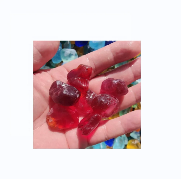 Hot Sale Amber Glass Rock Building Glass Block