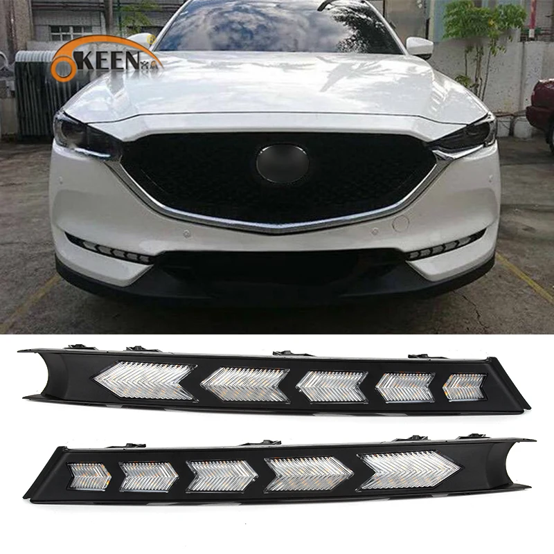 KEEN High Configuration Car Head light Daytime Running Light Turn Signal Lamp For Mazda CX-5 2017 2018 2019
