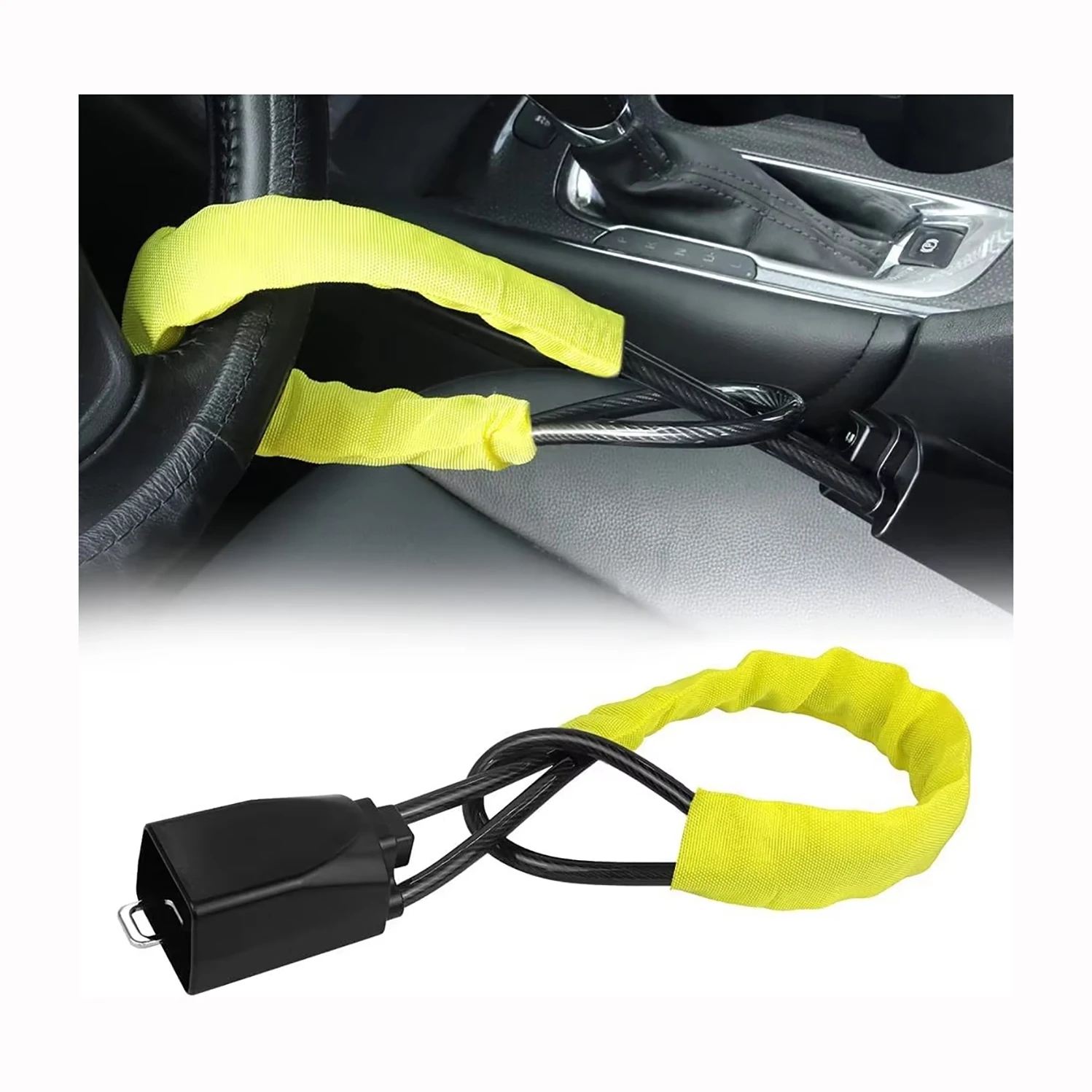 Universal Car Lock  Steering Wheel Lock Theft Prevention Car Steering Wheel Lock Anti-Theft Device with Key
