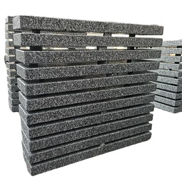 Natural granite curb stone flamed garden fence palisades