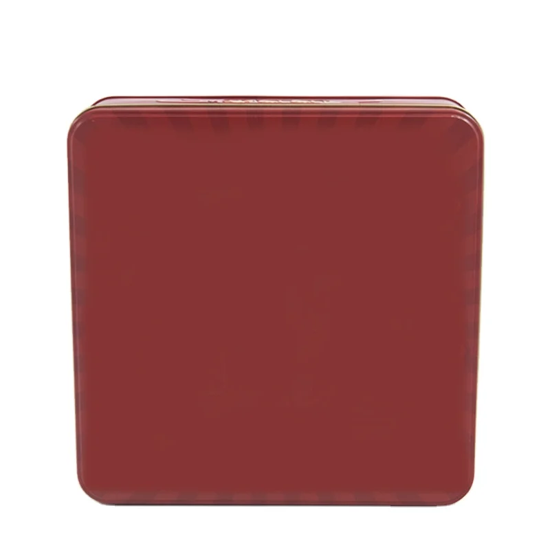 Большая квадратная жестяная коробка, жестяная банка для еды, металлическая коробка для печенья