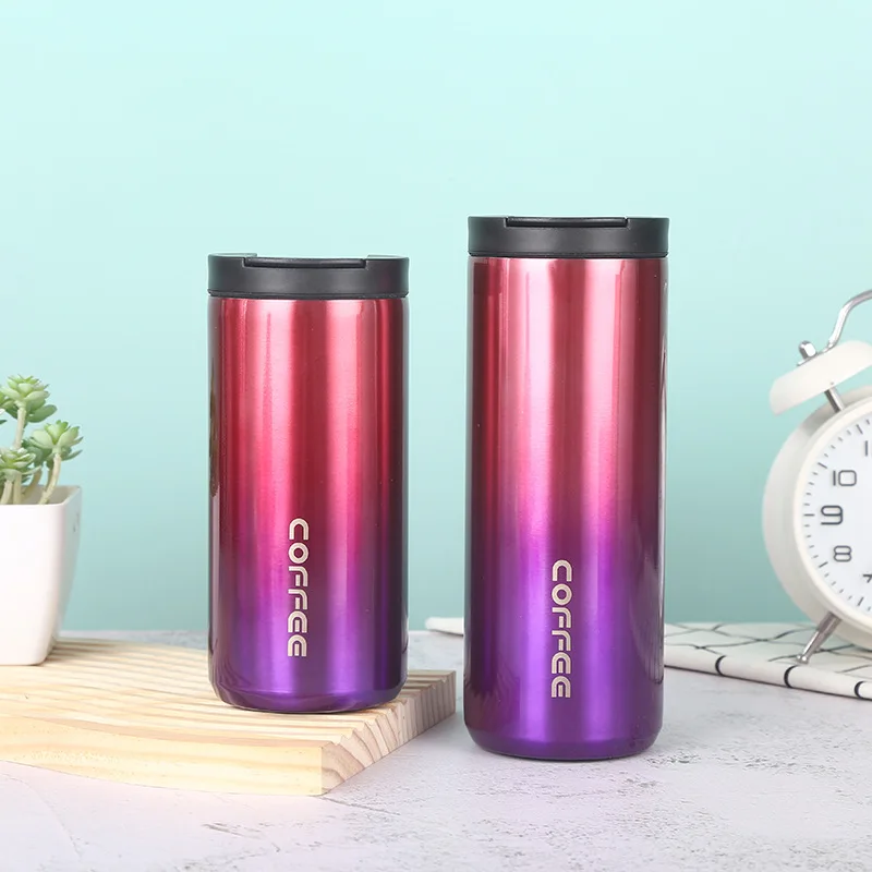 Portable Eco-Friendly Vacuum Flask 400ML 500ML Leak Proof Stainless Steel Insulated Coffee Tumbler