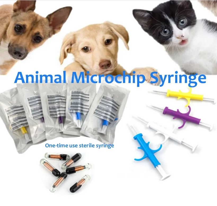 ICAR Certified FDX-B RFID Animal ID Glass Tag Waterproof PVC Microchip Dog Cat Syringe Transponder Tag 134.2KHz