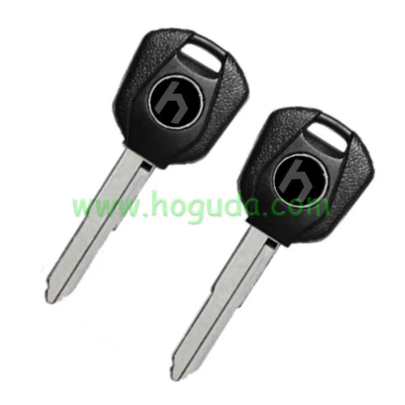 For Honda Motorcycle transponder key blank with left blade black color/red color/blue color