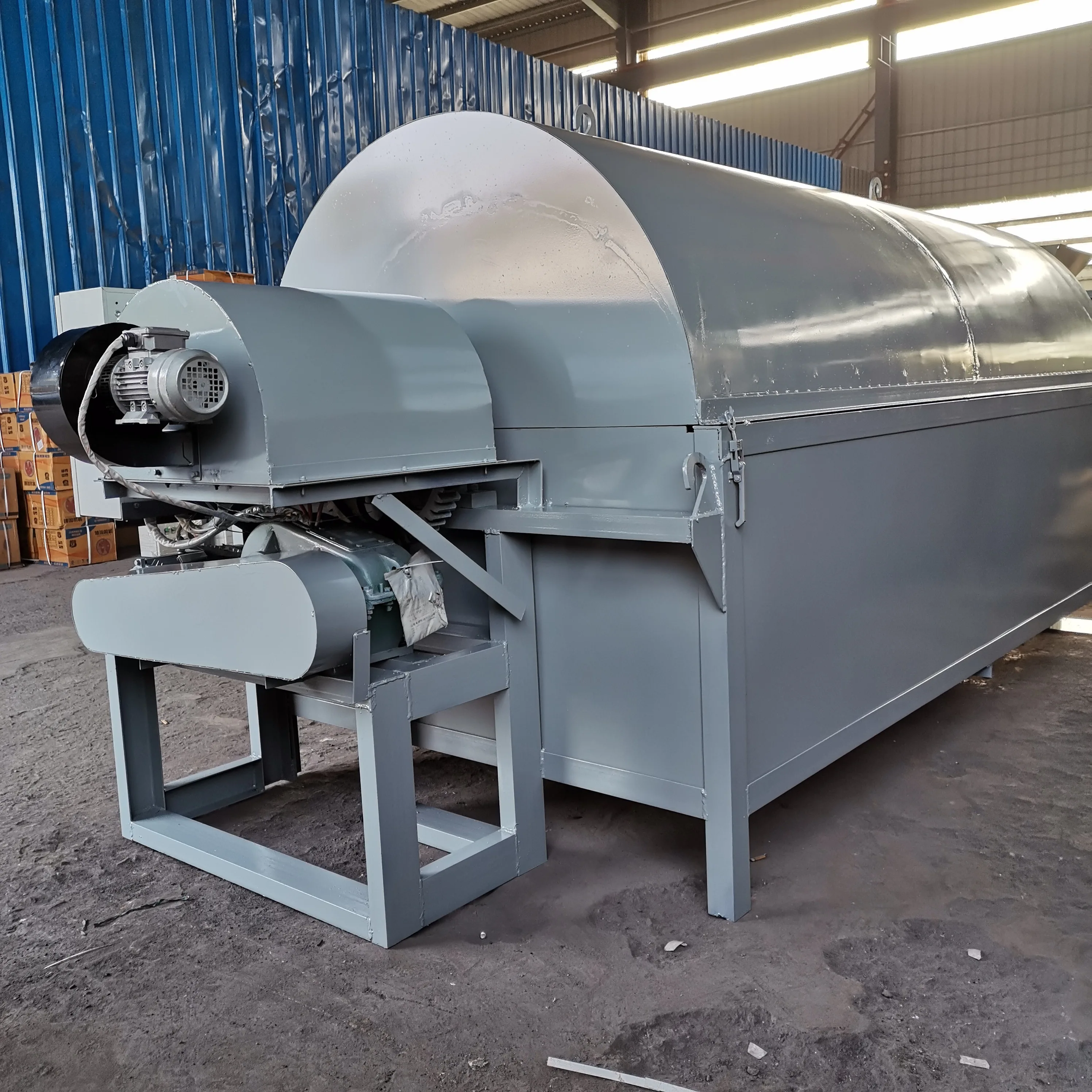 Industry Rice Peanut Manure Grain Chilli Bean Seed Pepper Maize Food Drying Rotary Drum Grain Dryer Machine Price