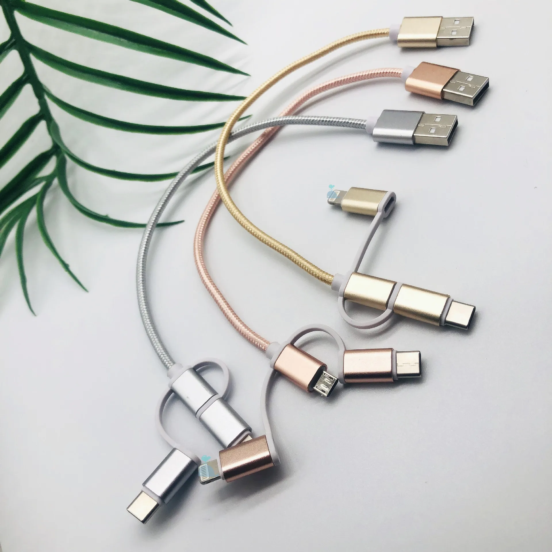 Горячая Распродажа 3 в 1 30 см 70 м 120 OEM-длина USB-кабель для быстрой зарядки внешнего