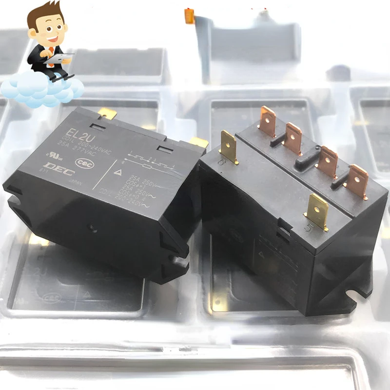 New Imported Relay EL2U 200-240VAC Two-normally Open 25A/277VAC EL2U