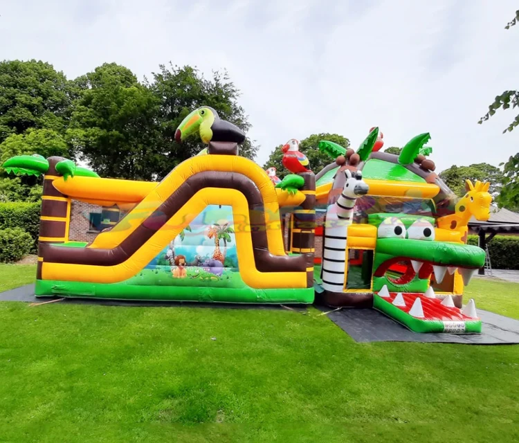 New design chateaux gonflables bounce house obstacle course inflatable candy playground for sale