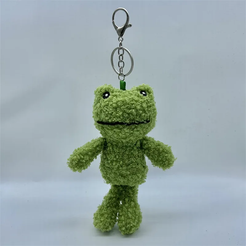 Plush Keychains Toys Cute Plush Green Frog Stuffed Animal Keychain Purse Backpack Decor Bag Ornaments Mini Frog Plush Keychains