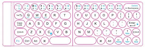 Folding mini portable Bt wireless keyboard  gaming office keyboard