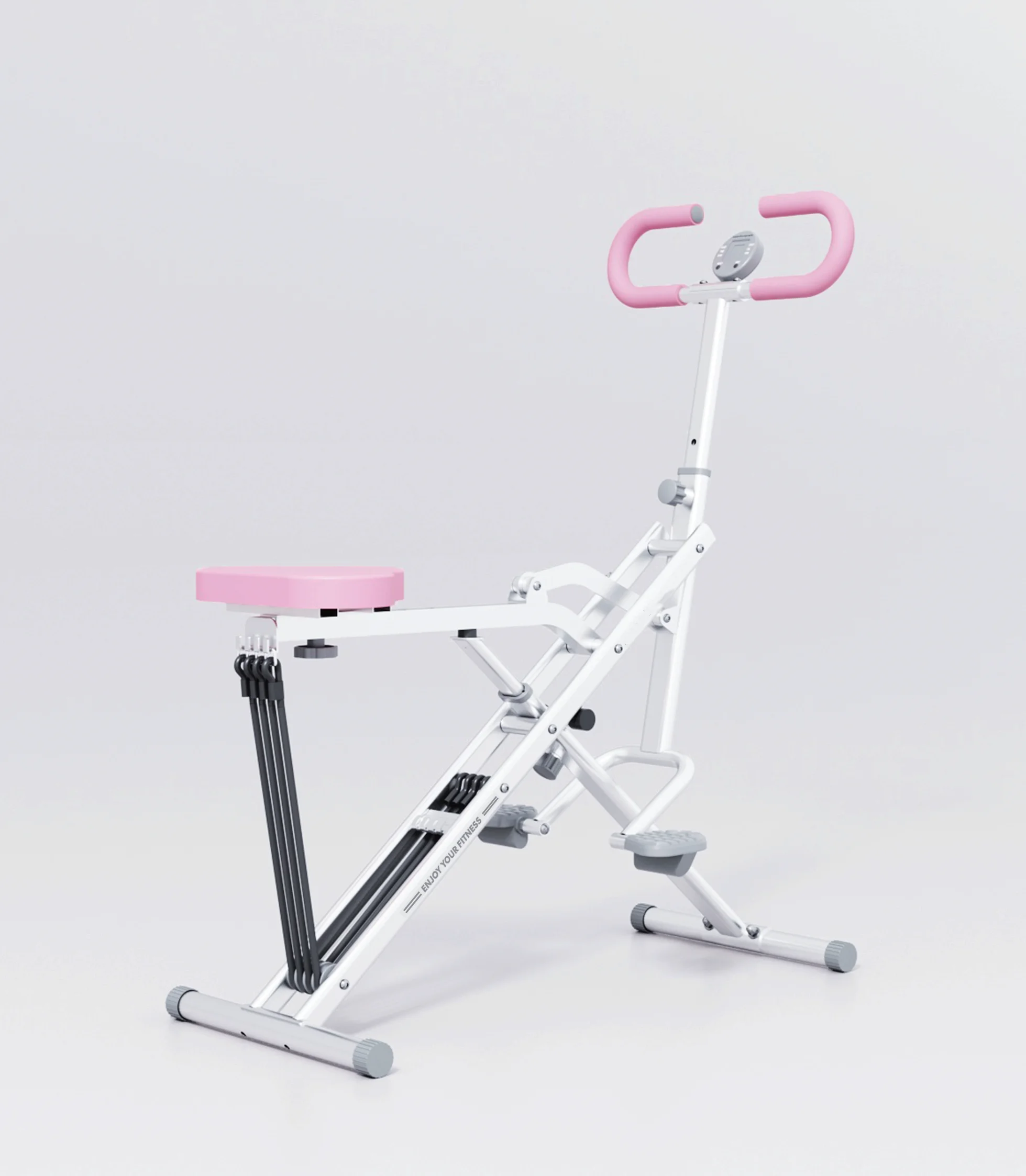 Squat Machine, Exercise Equipment for Home with Adjustable Resistance Workout Machine Leg Trainer