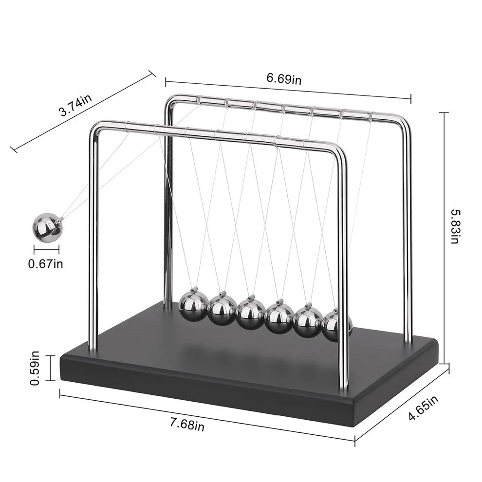 QLKUNLA Wholesale wooden base pendulum balls Office Decor Newton Cradle Balance Balls