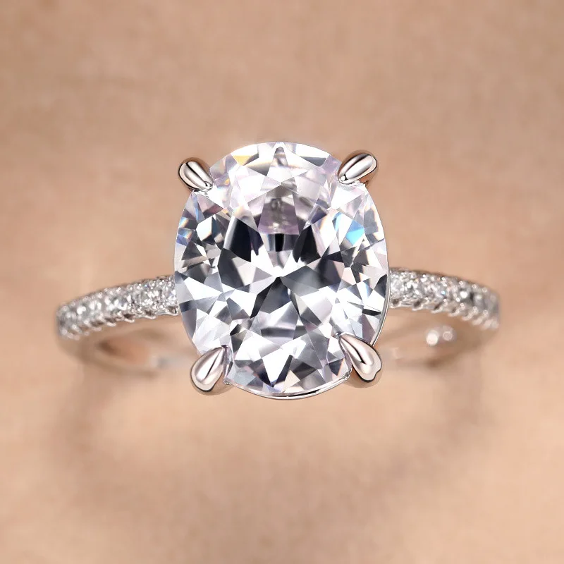 Hot Sale Zircon Wedding Ring Set Female Engagement Party Ring Fashion Diamond Engagement Ring