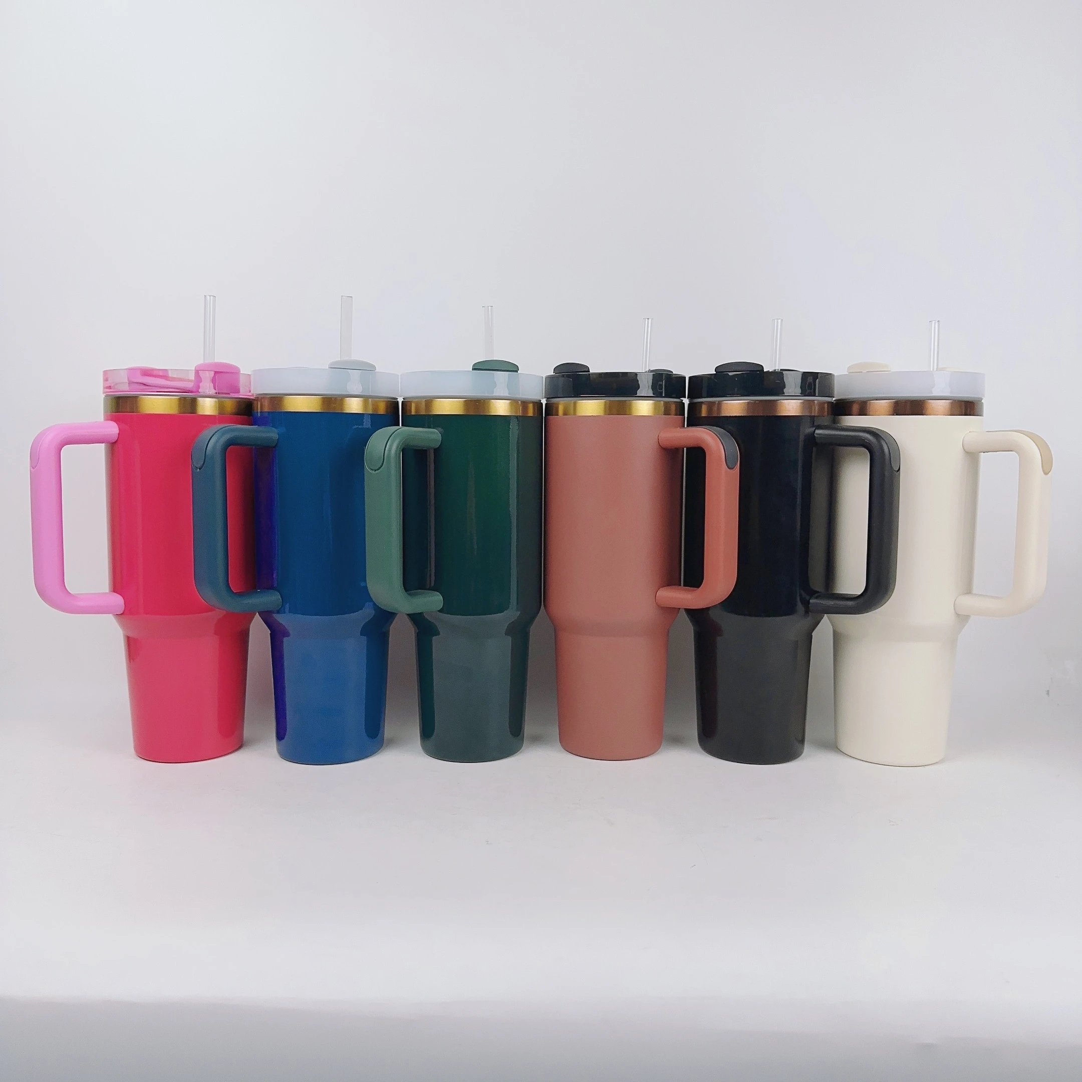 40oz 40 oz Powder Coated Rainbow Iridescent Plated Base Etch Effect Stainless Steel Tumbler Cup for Laser Engraving