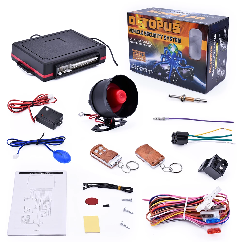 Kenya Hot Sale Auto Electronics Red Host Car Alarms In Stock L3000C Car Alarm System Security