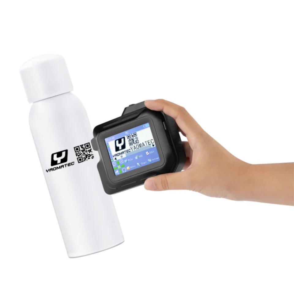 Yaomatec 2024 2.8inch screen New Design Handle Mini Printer Type C Charging Support Logo Printing Mini Inkjet Printer