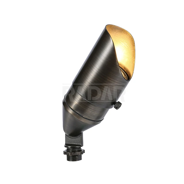 RAL-8105-BBR Outdoor MR16 spot light solid brass garden spike led light