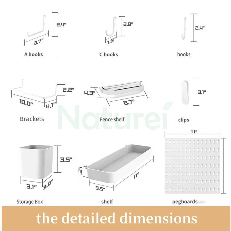 Customized Tool Storage Panel Organizer Tool Holder Wall Panel Wall Mounted Metal Pegboard