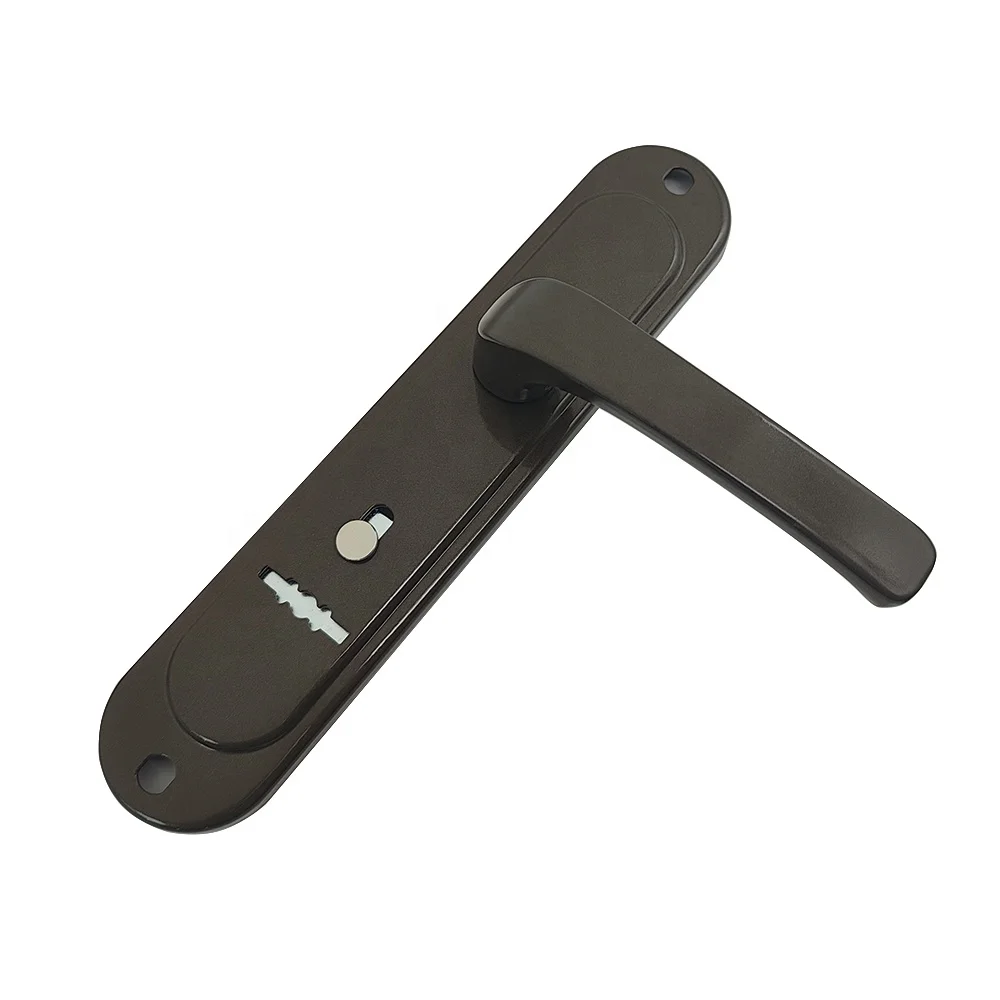 Cheap hot sale panel handles,Panel door lock for metal doors, Customizable colors plate door lock with handle