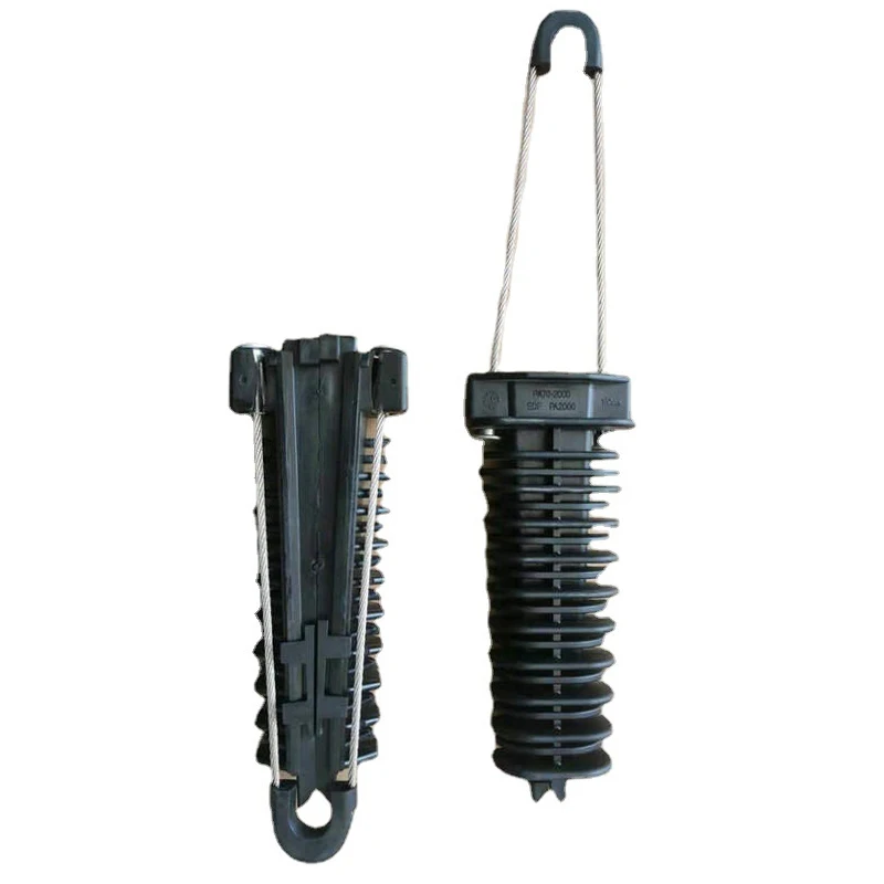 ODM Fiber optic Dead End tension Clamp Anchor Clamp Wedge type suspension clamp for ADSS Cable pa 300 PA500 pa1500 pa2000 pa3000