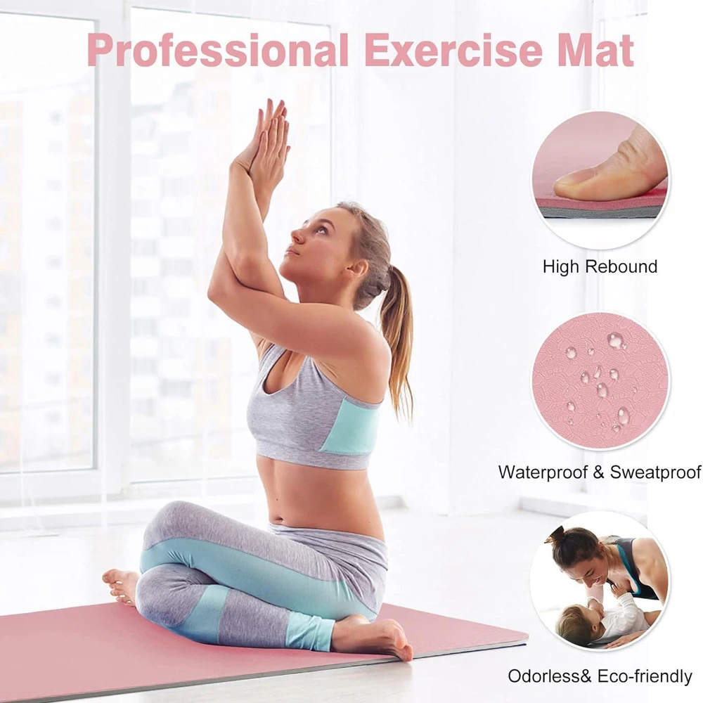 In Stock Factory Custom 6mm Eco Friendly Yoga Mat Promotion Price Nonslip TPE Fitness Mat Wholesale TPE Yoga Mat