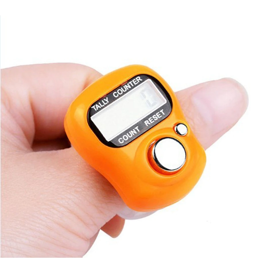 Mini Hand Finger Counter LCD Electronic Digital Tally Counter Stitch Marker And Row Finger Counting Timer Soccer Golf Counter