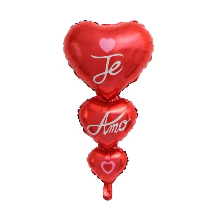 Wholesale Red Heart shape Ballon I Love You Foil Balloon for Valentine Day Engagement Wedding Party Decorations