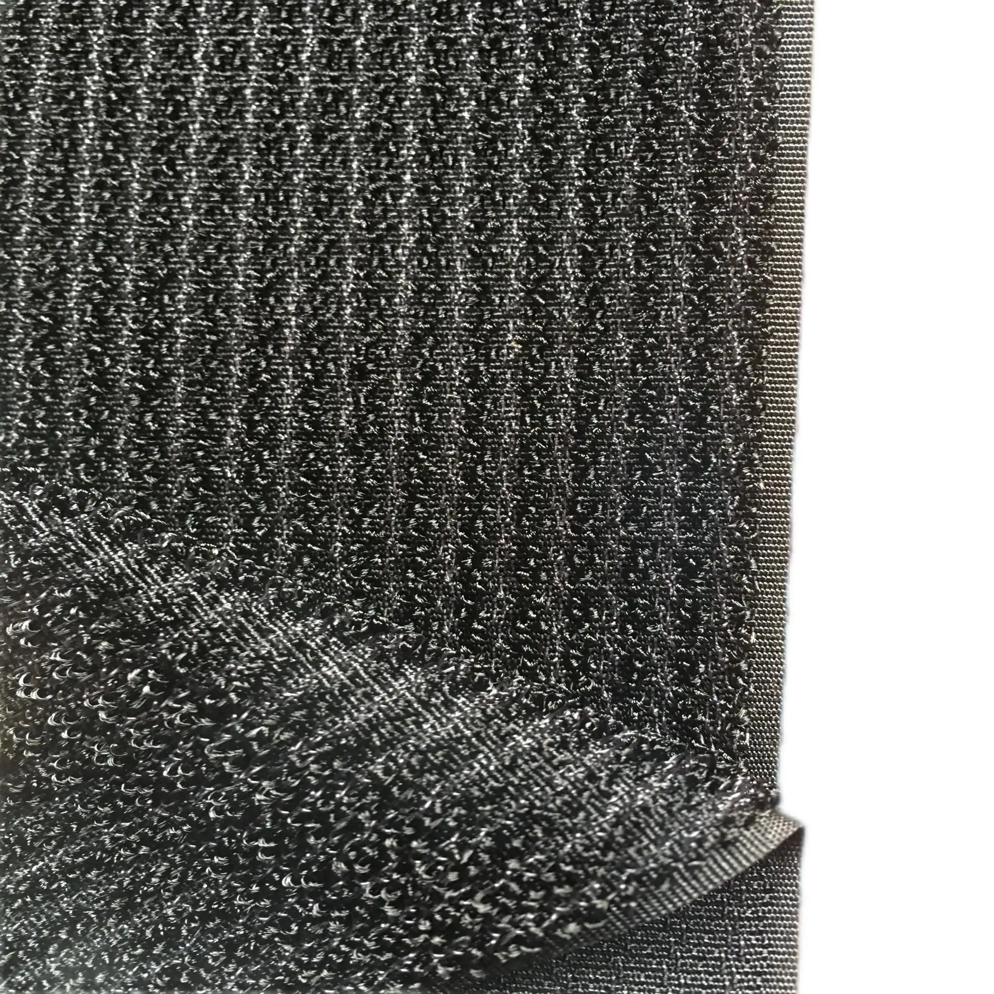 Self Locking Black Nylon Hook and Loop One Side Hook Loop Tape High Quality Customized 2 in 1 Hook and Loop on the Same Side