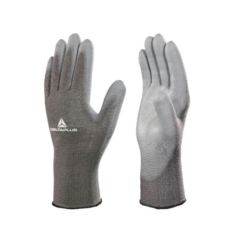DELTAPLUS VE702 Cheap Delicate Operation Palm Pu Coated Gloves Pu Coated Knit Gloves