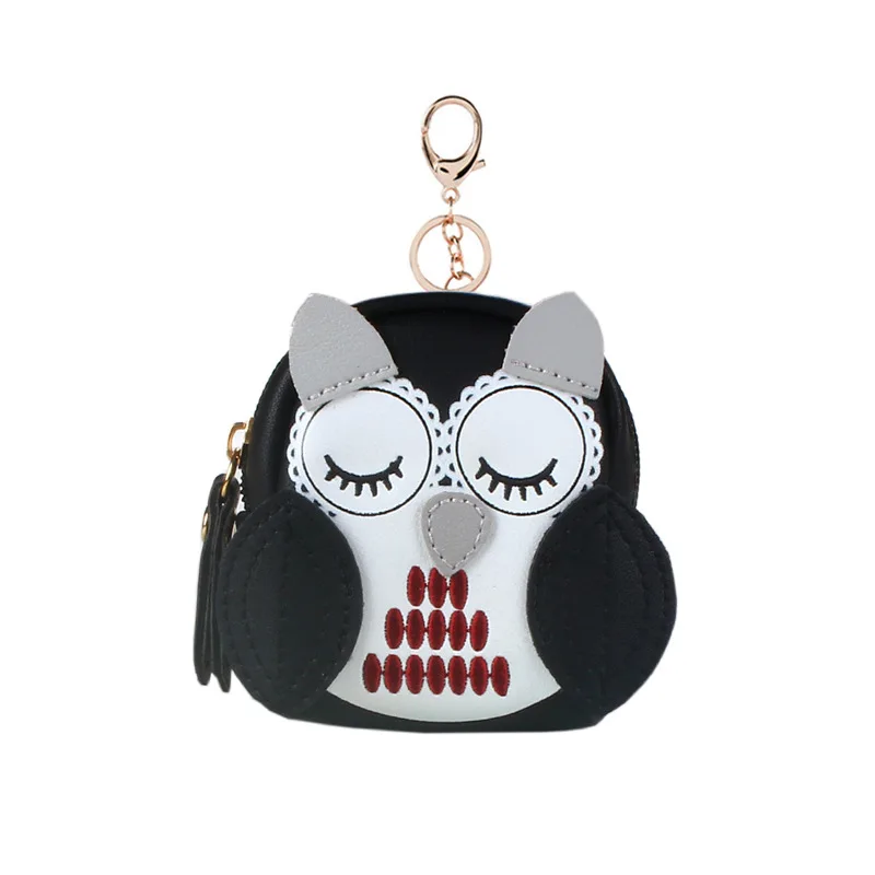 owl bird wallet lipstick holder coin purse keychain custom cute animal owl keychain wallet bag pendant