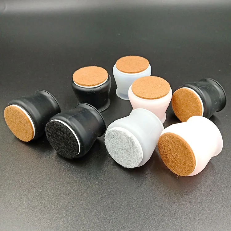 Chair Leg Caps With Felt Chair Leg Protectors For Hardwood Floors Round or Square Silicone Chair Leg Floor Protectors