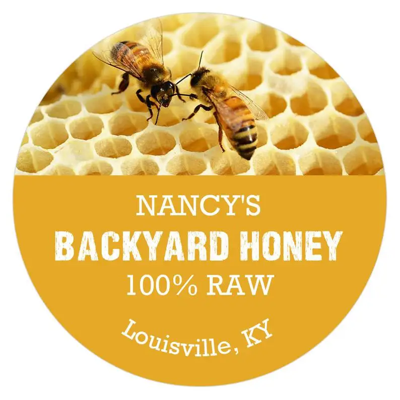 
custom printing matte adhesive honey bottle jar sticker labels 