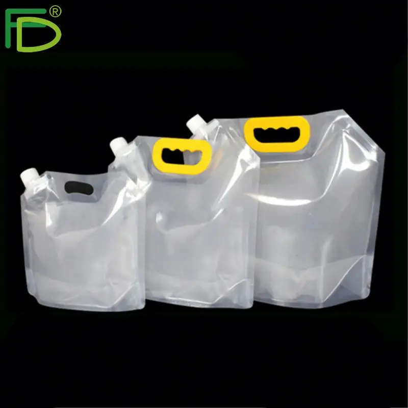 With a handheld buckle Camping Hiking Plastic Bag spout bag Water Bags 5 Liter doypack
