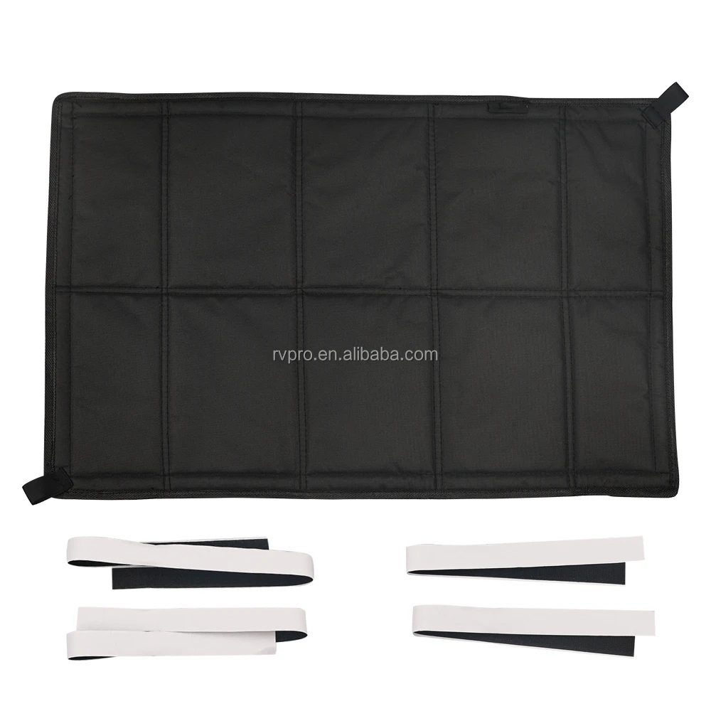 RV Door Shade Cover, Foldable RV Sun Shade Windshield Blackout Shower Curtains Coverage RV Accessories